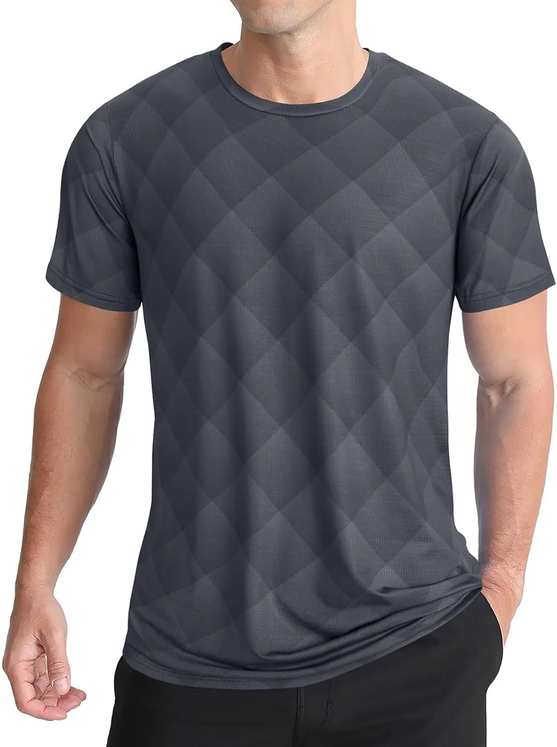 

Мужская футболка Athletic с градиентным цветным блоком и круглым вырезом XDFVC