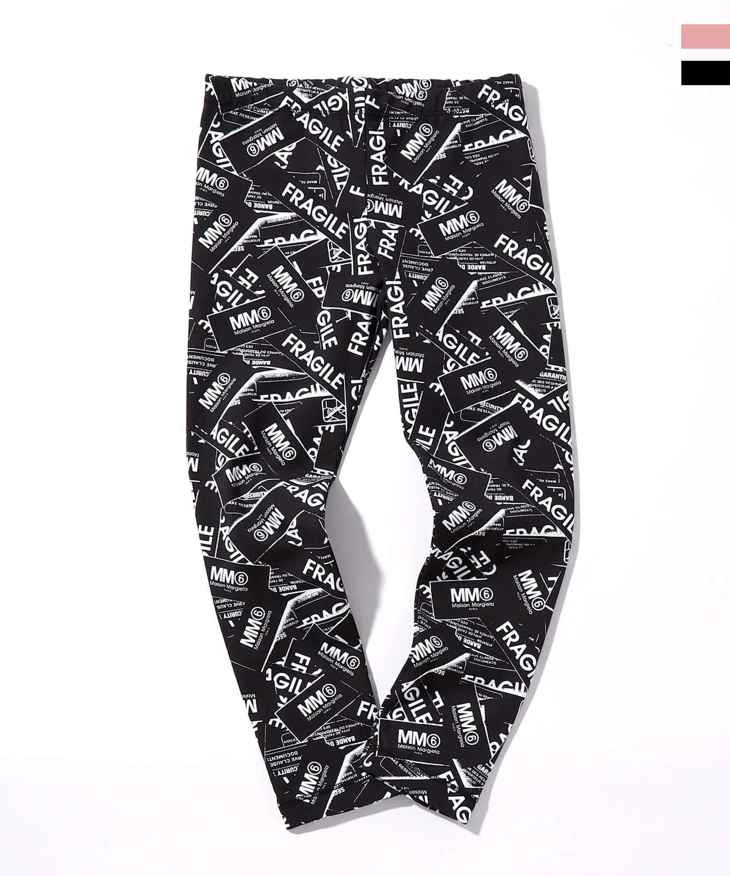 (K)MM6 Maison Margiela/MM6 Maison Margiela Детские и подростковые леггинсы с логотипом бренда, Black