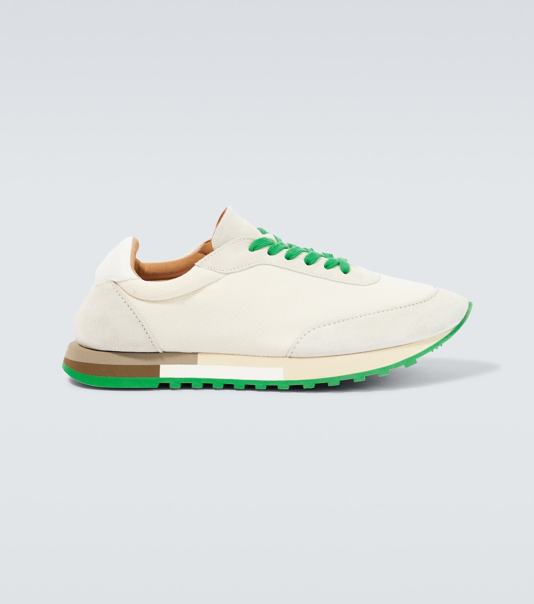 

Кроссовки Owen Runner из сетки и замши The Row, белый