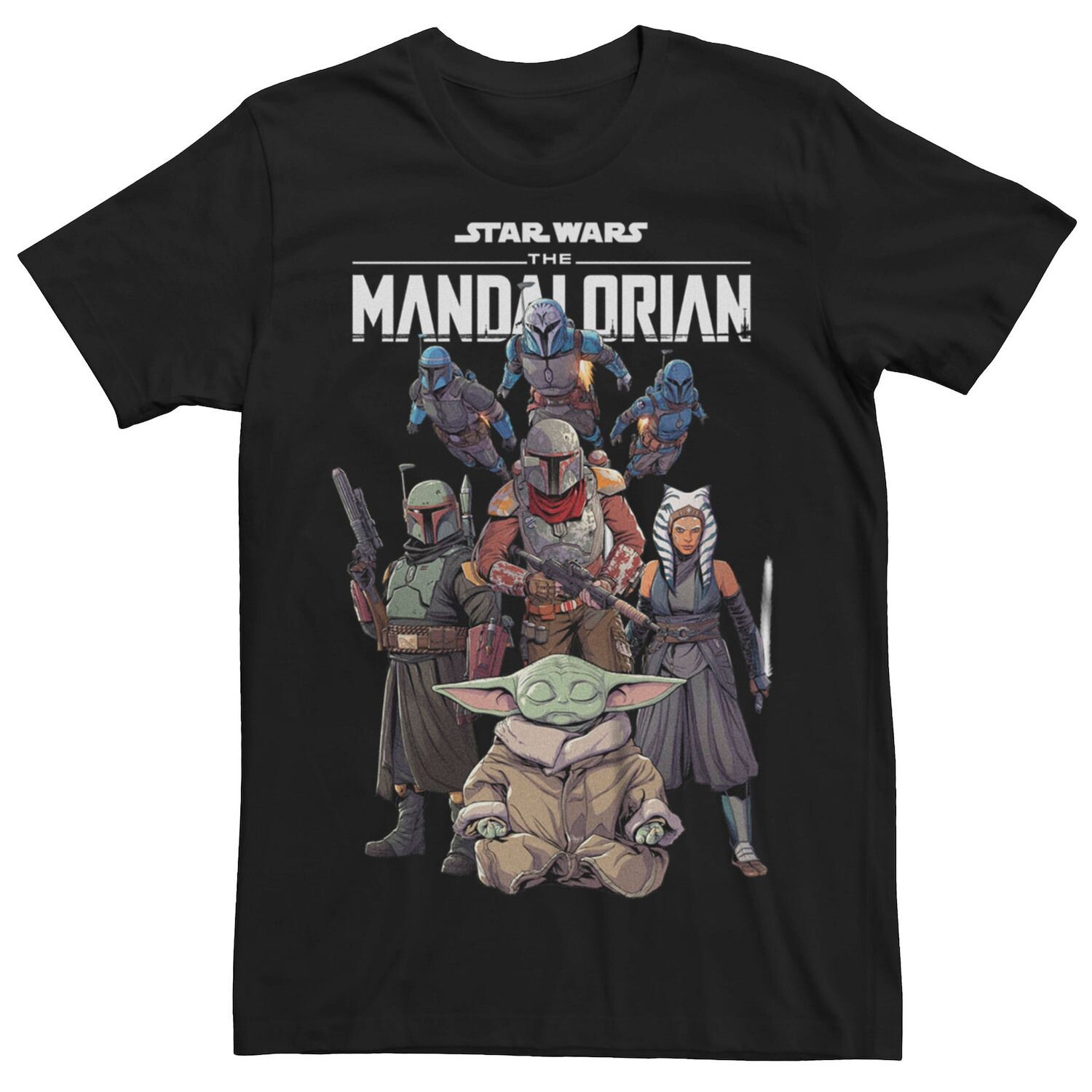 

Мужская футболка с рисунком Star Wars The Mandalorian Group Licensed Character
