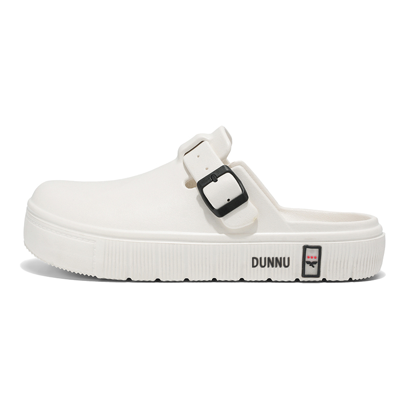 

Dunnu Мужские антибактериальные домашние тапочки с закрытым носком белые, цвет White