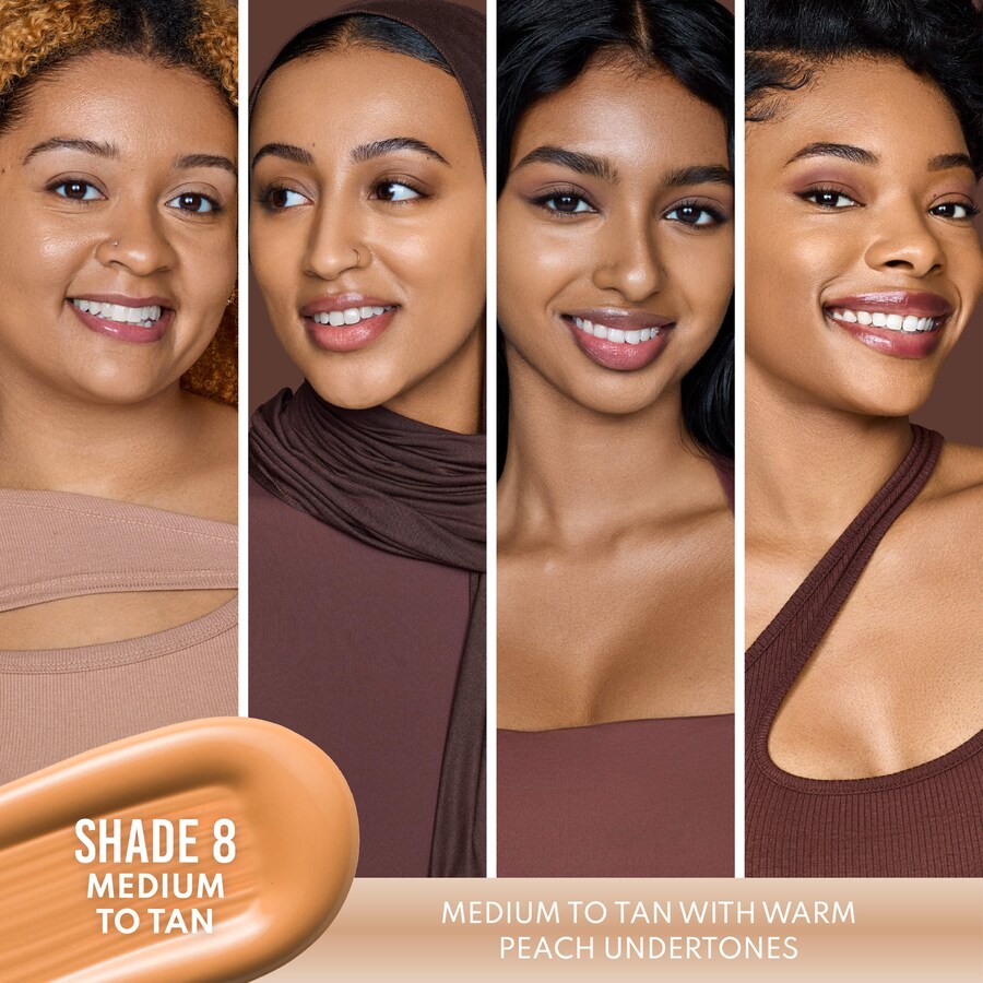 Бустер Danessa Myricks Beauty — Успокаивающая для кожи Yummy Skin Soothing Serum Skin Tint Foundation с пептидами и, 45 мл — фото 3