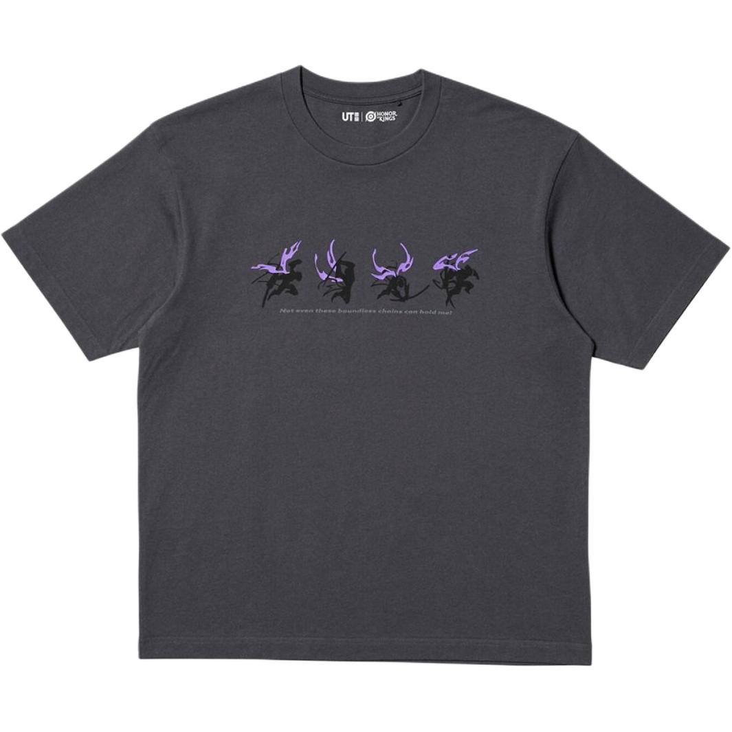 Футболка Unisex Glory Of Kings темно-серая UNIQLO, темно-серый — фото 3