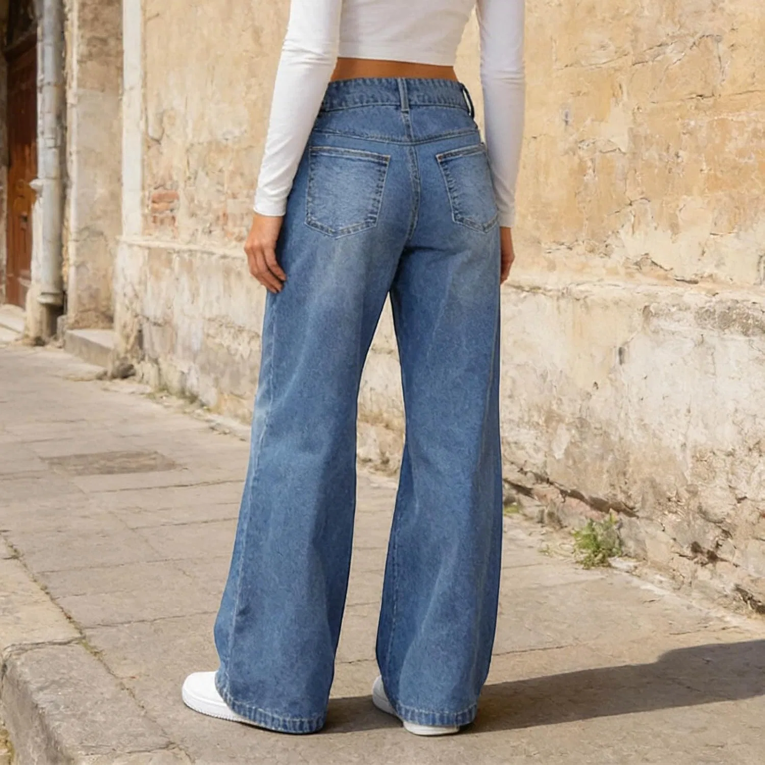 Джинсы свободные, Barrel Jeans, Navy — фото 3
