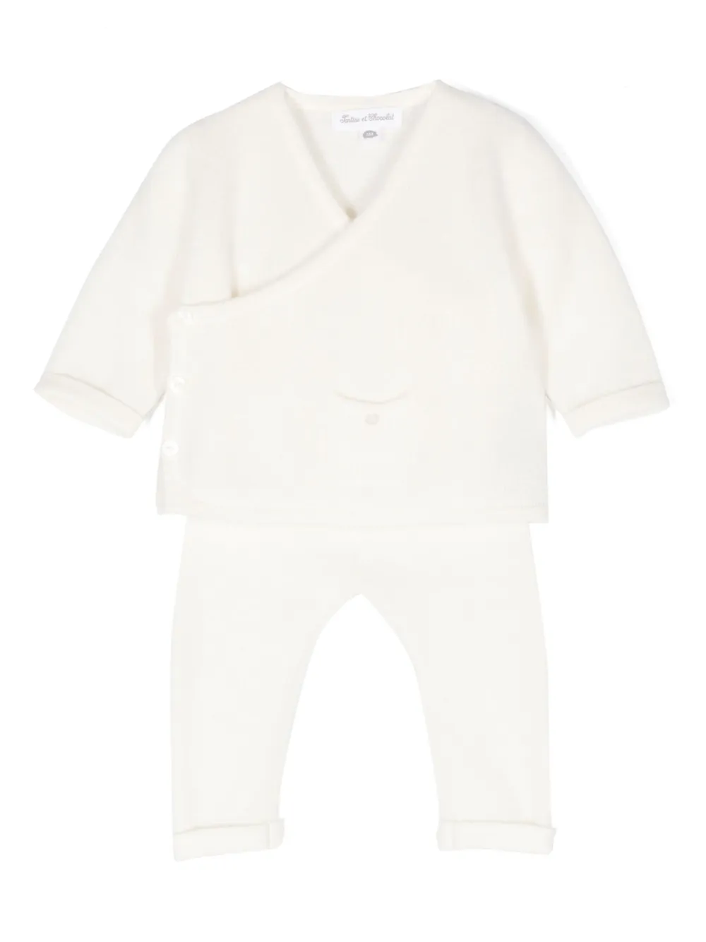 

Шерстяное комплект из топа и легинсов Tartine Et Chocolat, белый