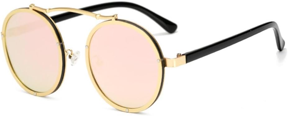 

2027 8 популярных цветов для женщин: круглые солнцезащитные очки, винтажные мужские солнцезащитные очки в матовой оправе с защитой от УФ-излучения UV400 MTZJH, Pink Mirror