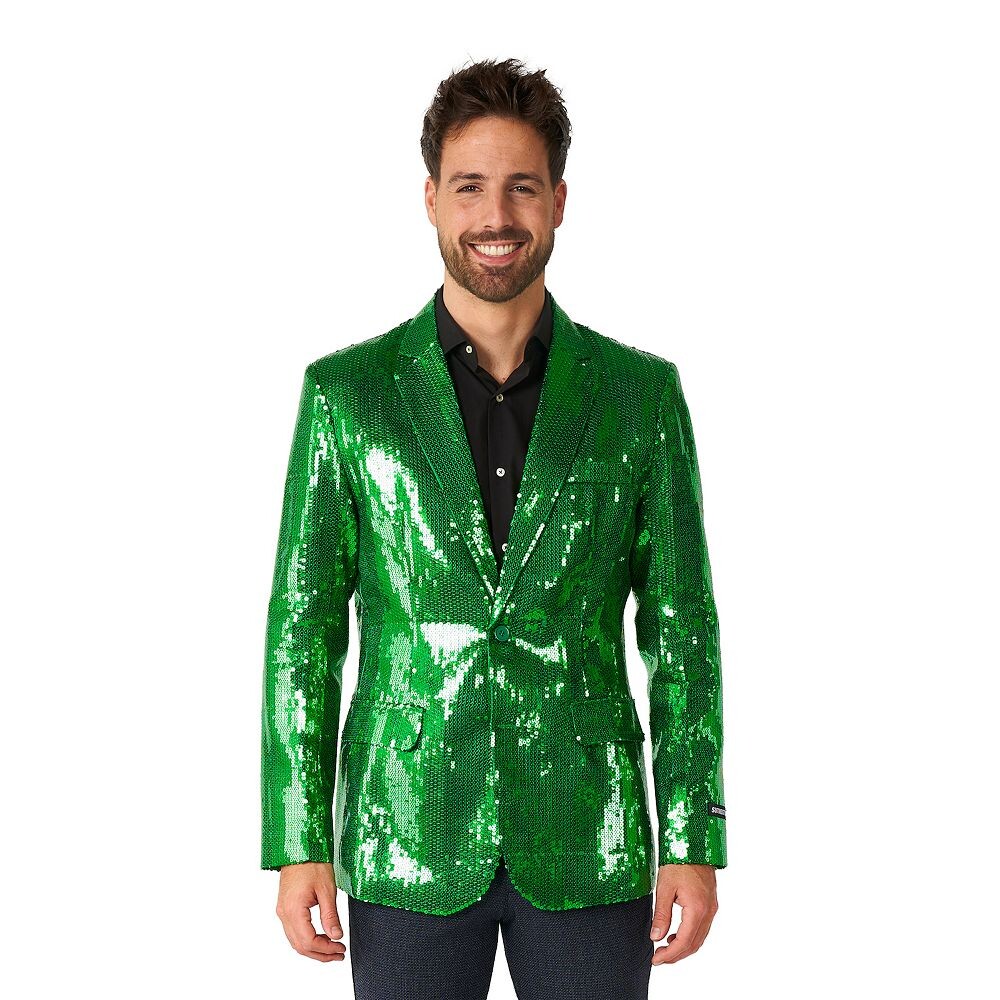 

Мужской пиджак Suitmeister для рождественской, новогодней вечеринки, цвет Sequins Green