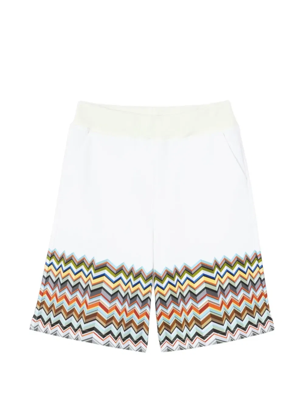 Шорты с зигзагообразным принтом Missoni Kids, белый