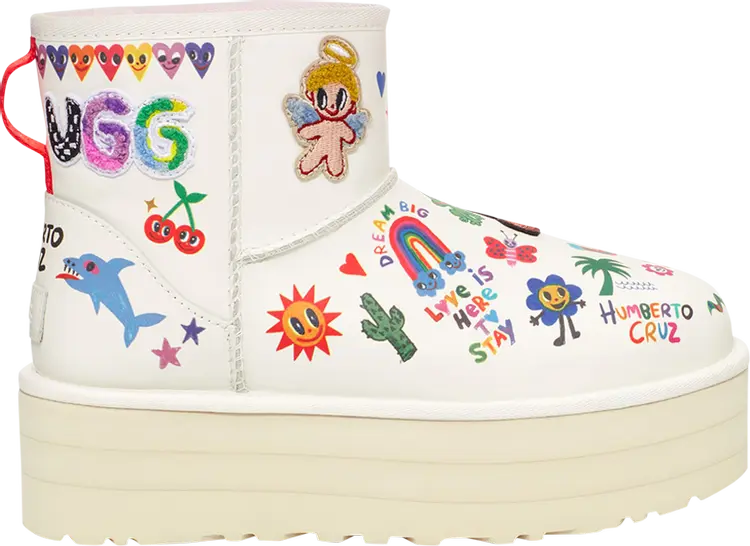 

Кроссовки Wmns Classic Platform Boot 'Pop Sketch', белый