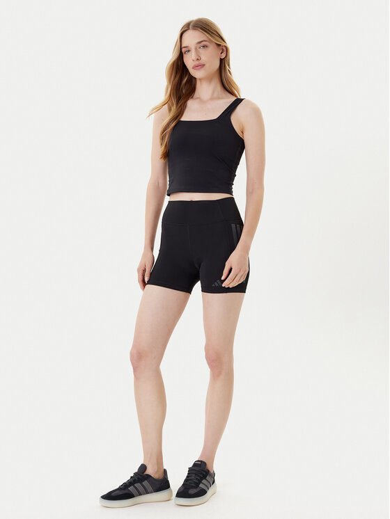 Спортивные шорты slim fit Optime 3-Stripes JG6144 Adidas, чёрный — фото 2