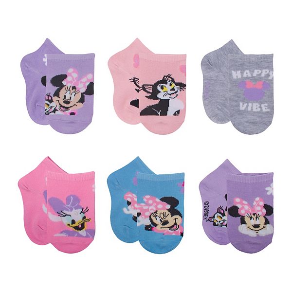 

S Minnie Mouse детские носки 6-pack Happy Vibes quarter cut Disney