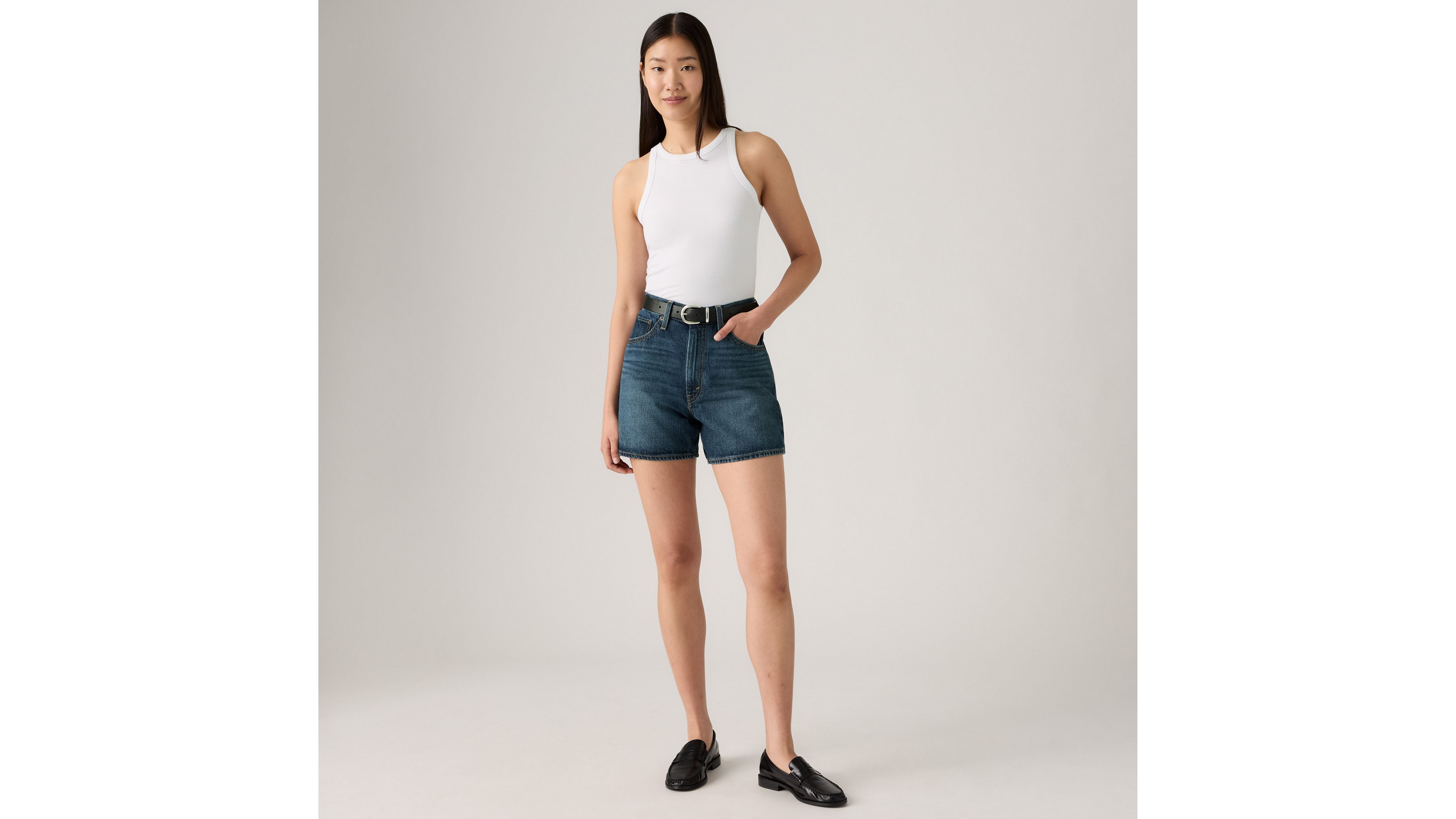 

Женские шорты Cinch до середины бедра Levi's, Cookie Crunch - Dark Wash