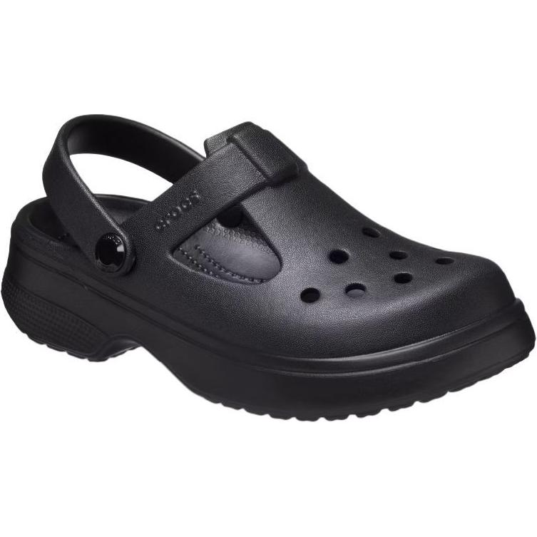 Сандалии детские, противоскользящие, износостойкие, низкие Crocs, черный — фото 3