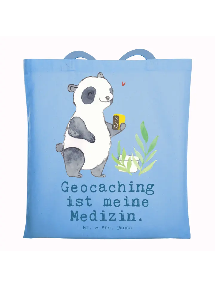 

Сумка для переноски Mr & Mrs Panda Panda Geocaching, небесно-синий
