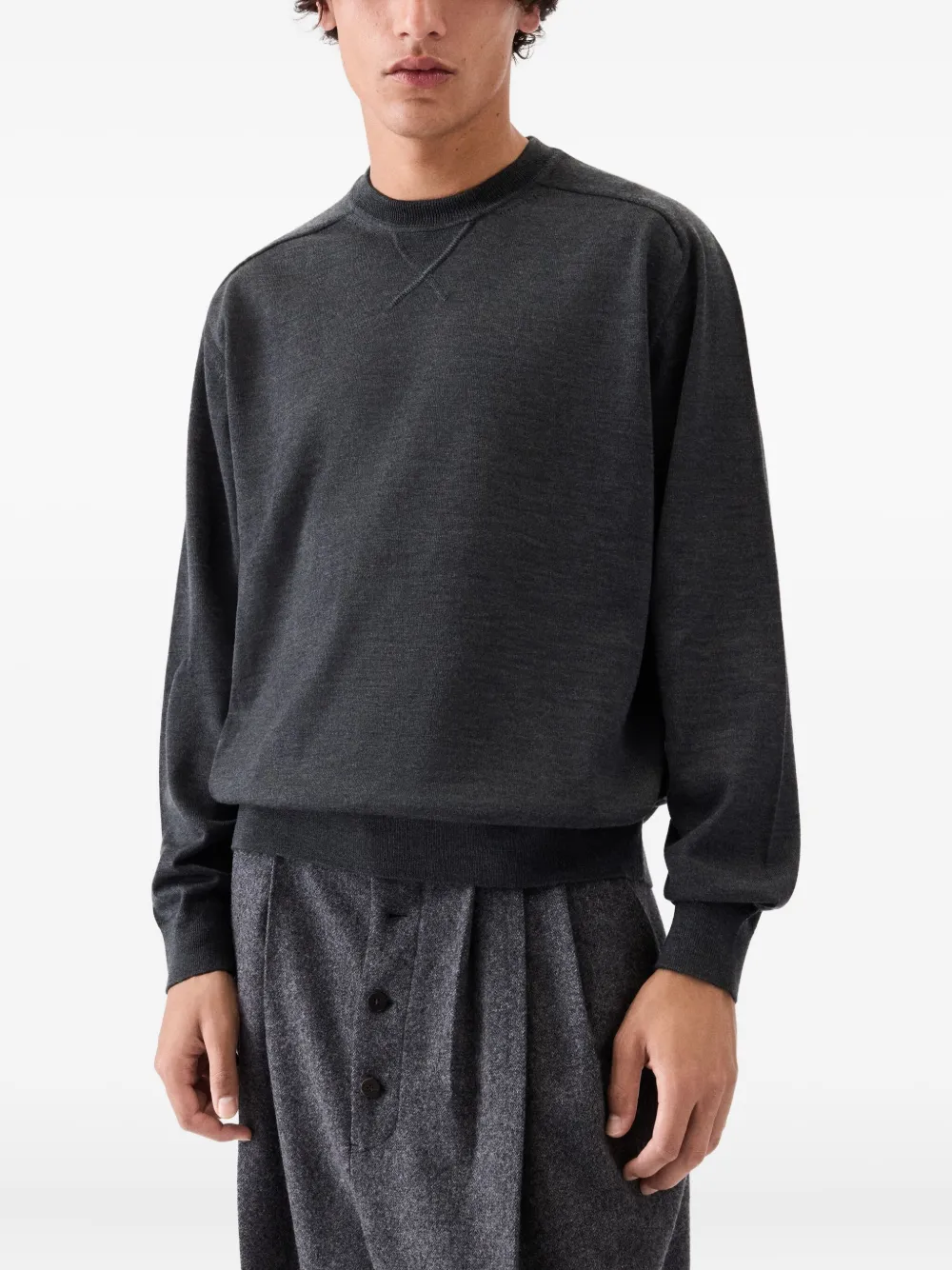 Толстовка Le Brode с вышивкой JACQUEMUS, серый — фото 3