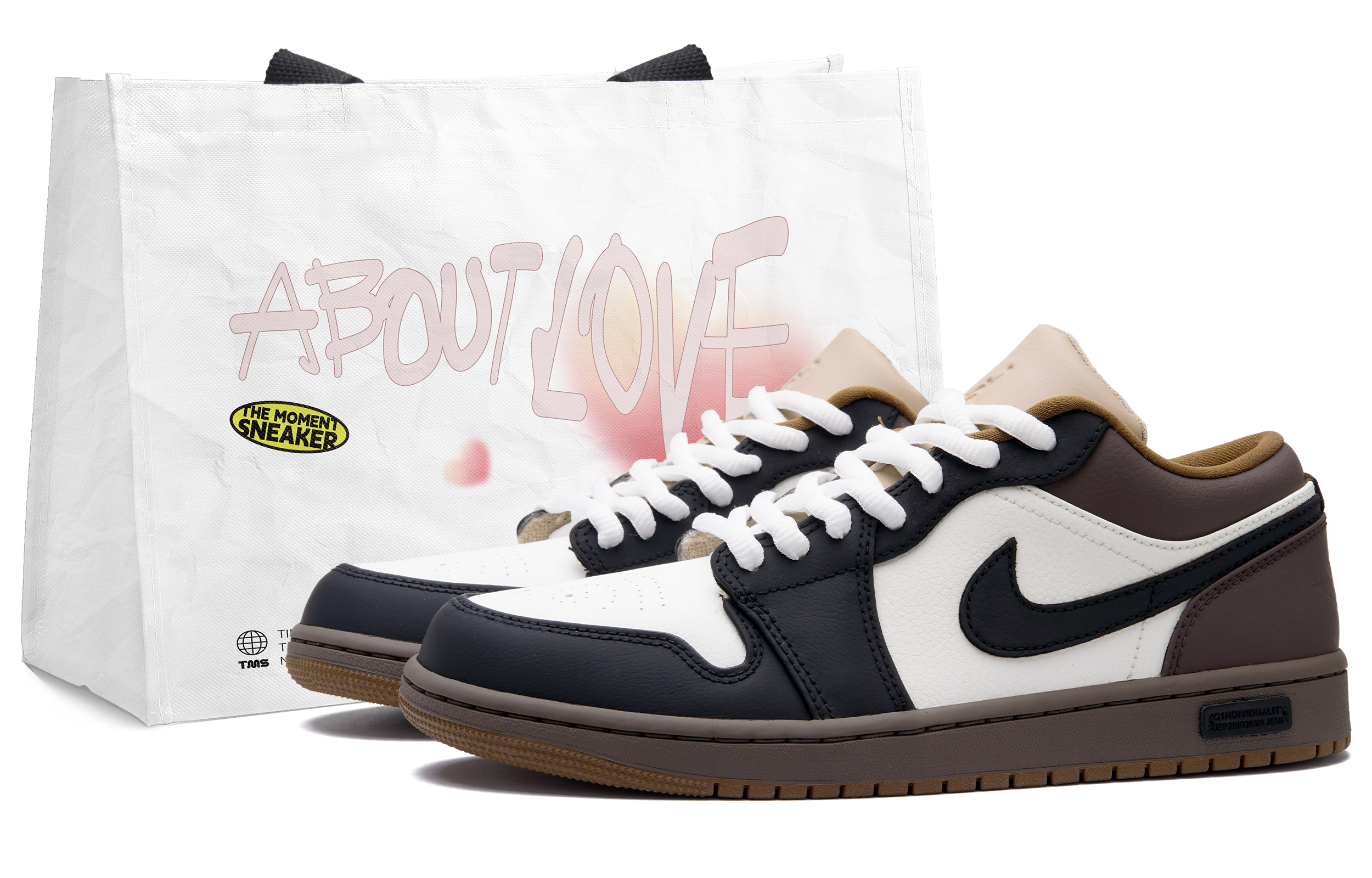 

Jordan Баскетбольные кроссовки Air 1 Dark Chocolate с низким верхом, износостойкие, антискользящие, мужские, темно-коричневые