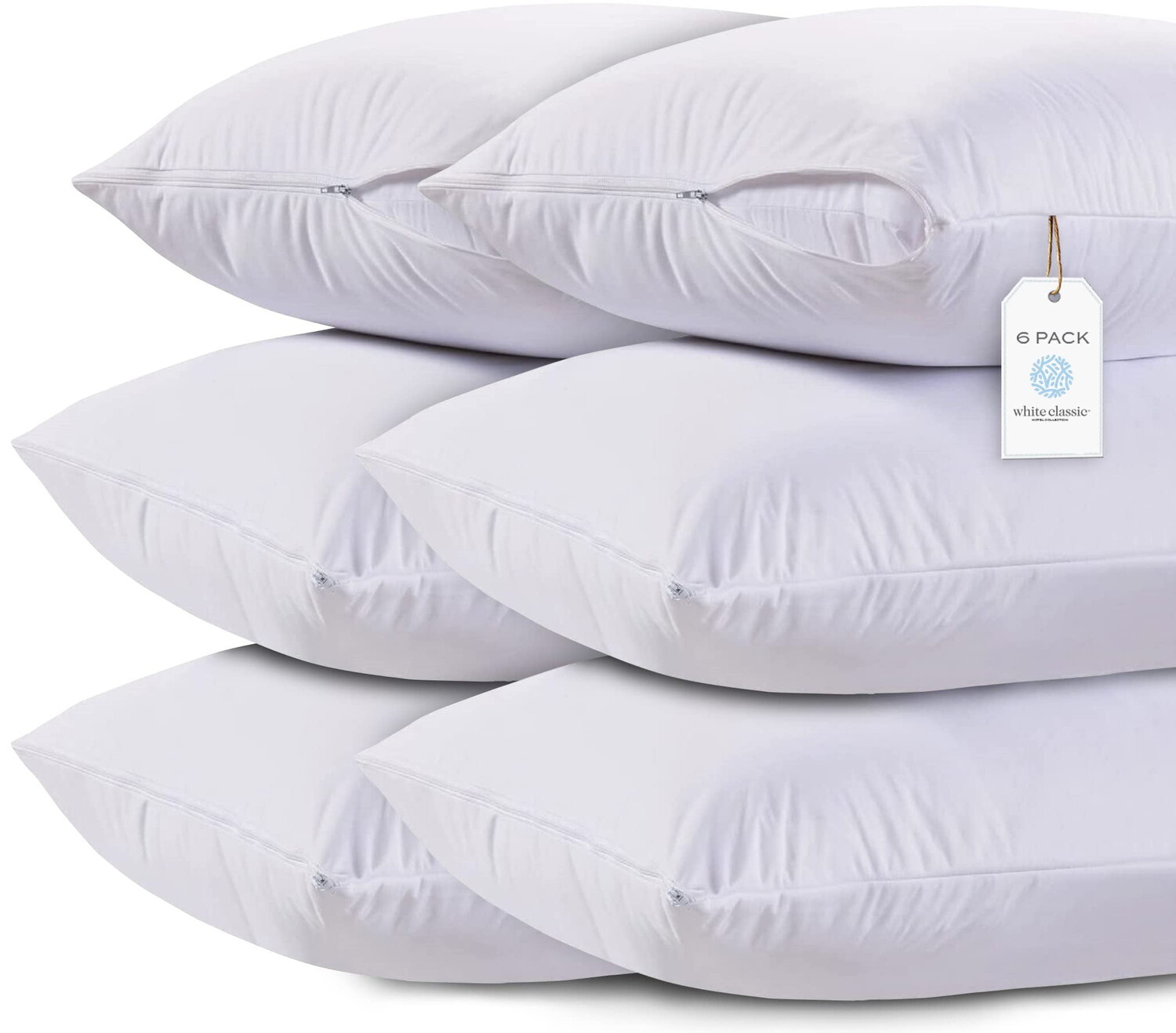 

Набор подушек на молнии White Classic, 6 штук