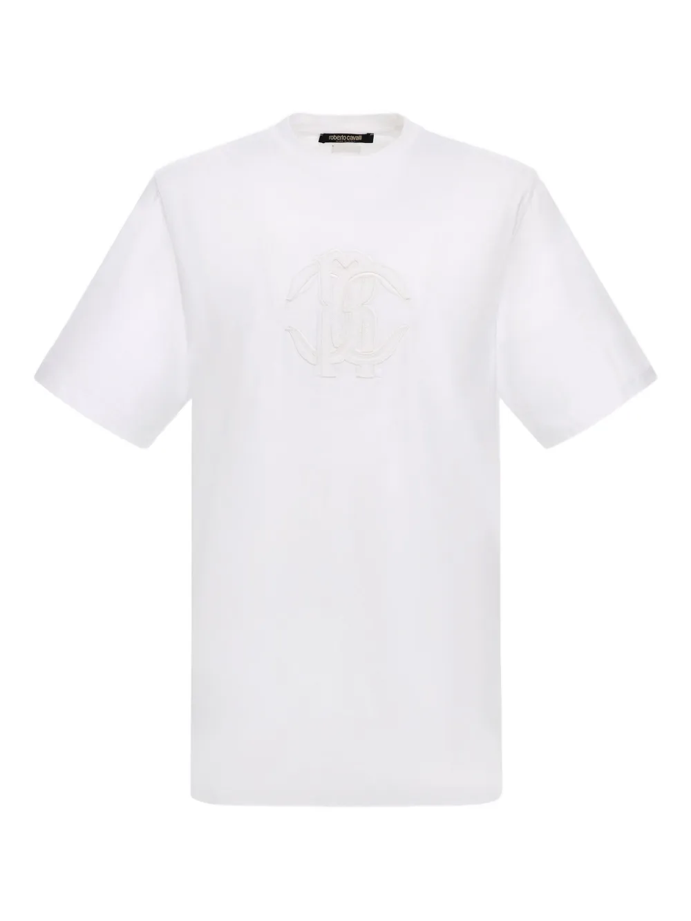 

Хлопковая футболка с логотипом Roberto Cavalli, белый