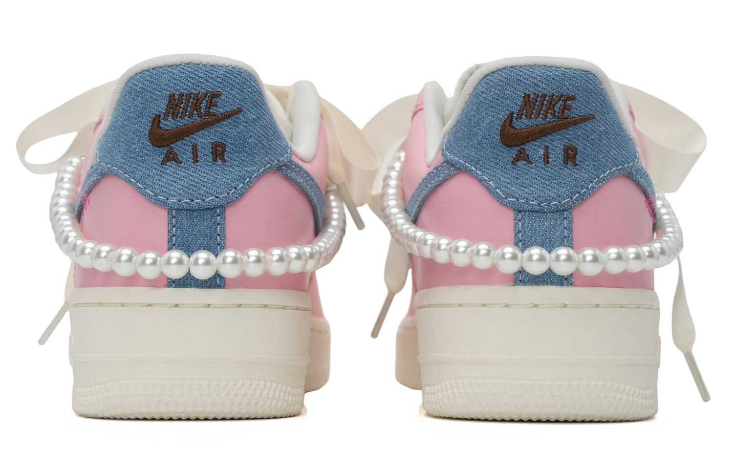 

Кроссовки для скейтбординга Air Force 1 женские с низким верхом, белый/розовый/синий Nike