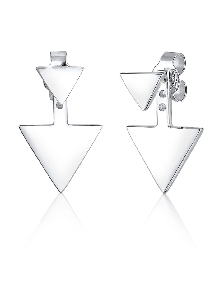 

Elli Серьги в форме треугольника из серебра 925 пробы, геометрический узор в серебре