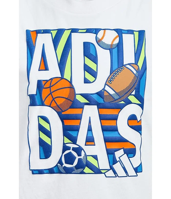Футболка Graphic Tee Adidas Kids, White — фото 3