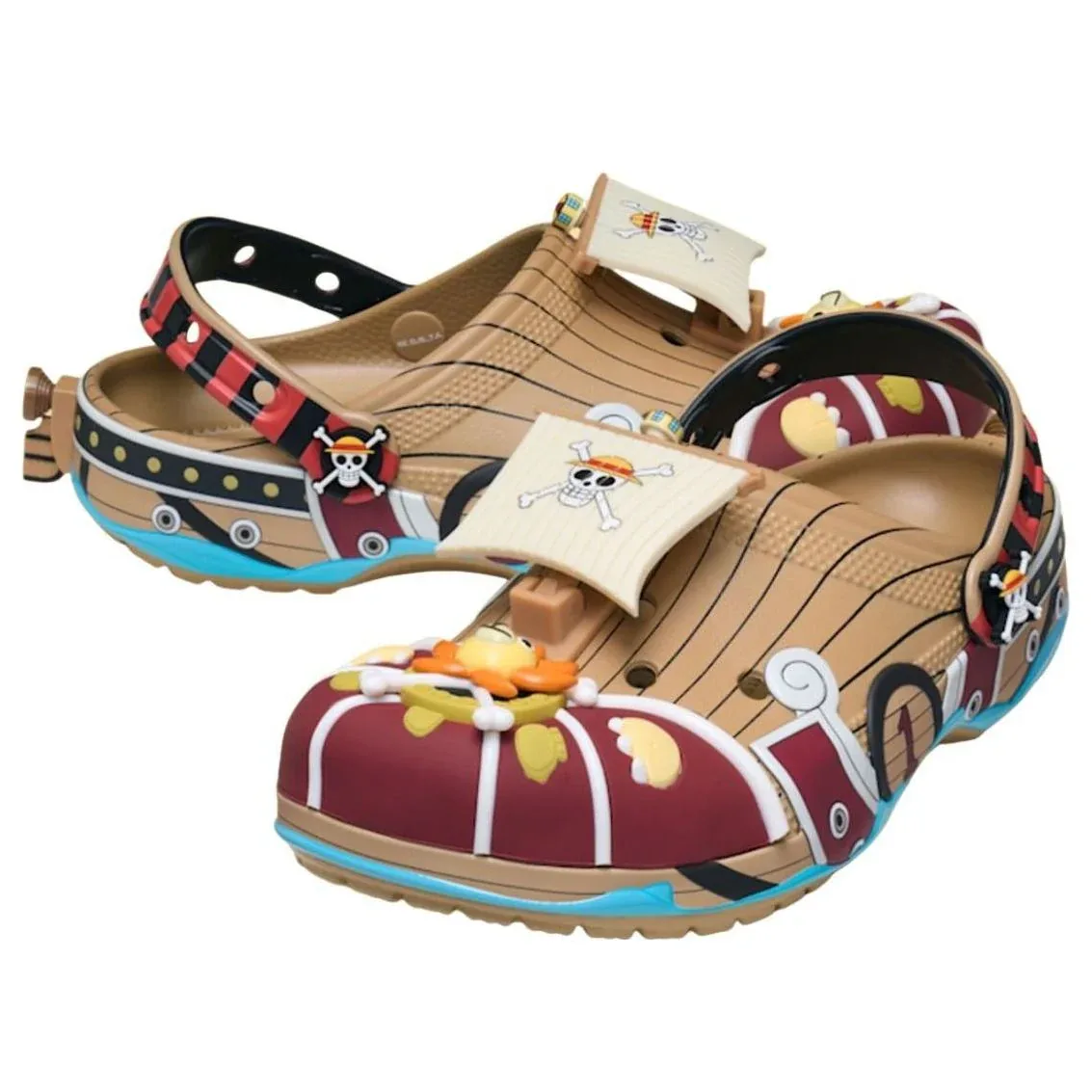 Сабо Crocs x One Piece Classic Clog 'Thousand Sunny', коричневый — фото 2