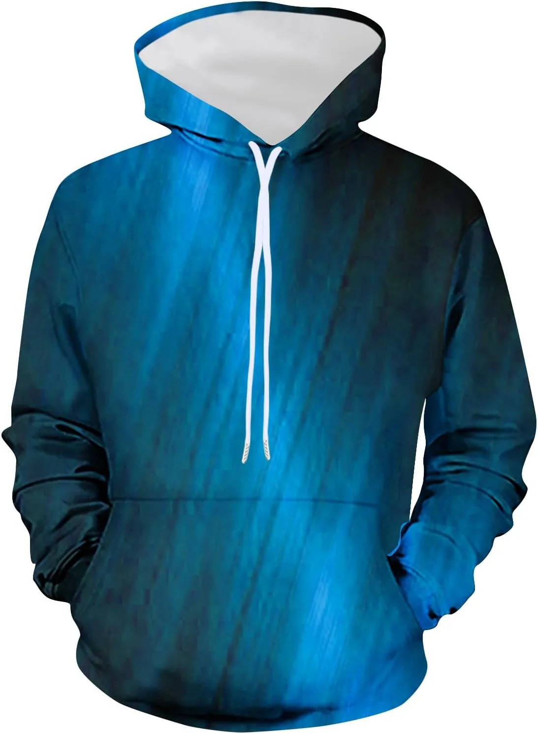 

Мужской свитшот с графическим принтом, капюшон и карман кенгуру, градиент