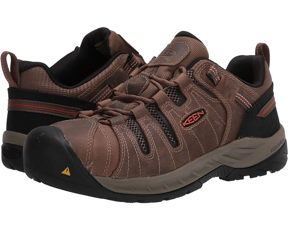 

Кроссовки KEEN Utility Flint II (Steel Toe), цвет Shitake/Rust