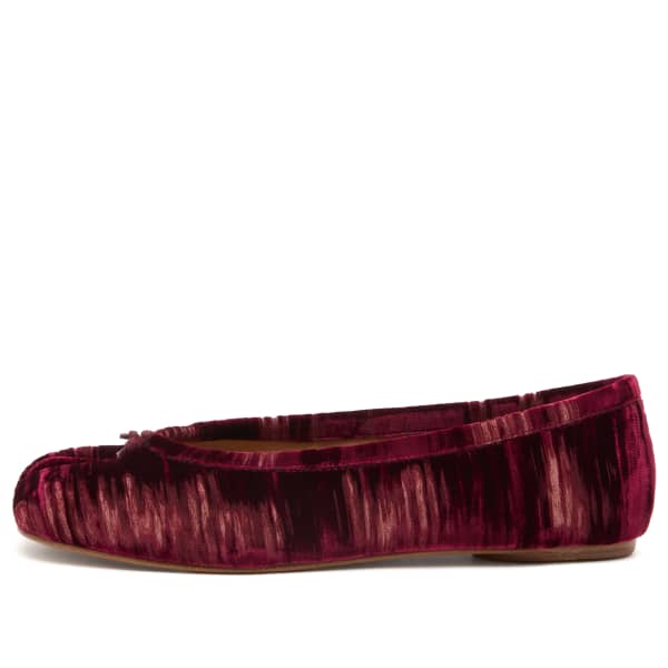 Бархатные балетки Tabi новые Maison Margiela, Cordovan Red