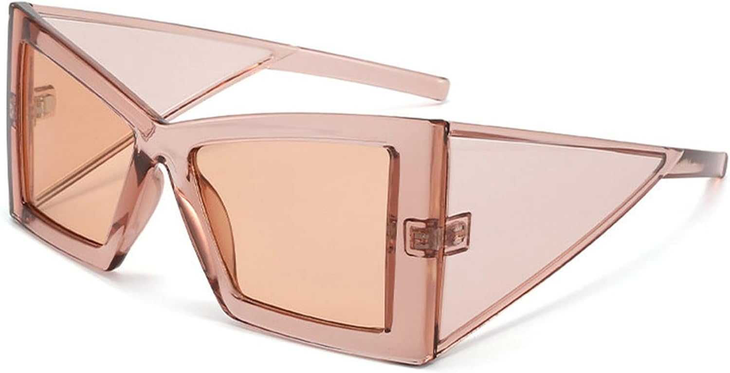 

Солнцезащитные очки Willochra увеличенного размера «кошачий глаз» для женщин, роскошные, в стиле Y2K, многоугольные, модные, для вечеринок, с защитой от УФ-излучения UV400, C6