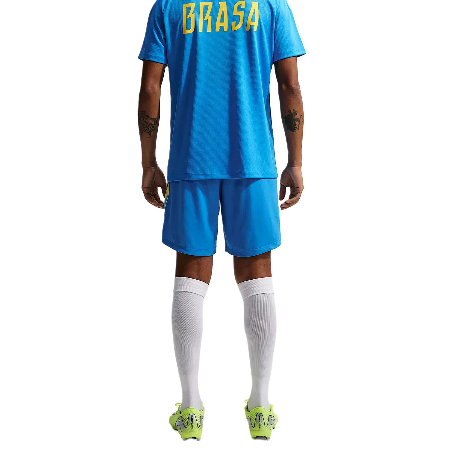 Шорты футбольные мужские Dri-FIT Brazil 2026 Stadium Home реплика Nike, Light Photo Blue/Light Mint Green/White, Style: IB5411-435 — фото 4