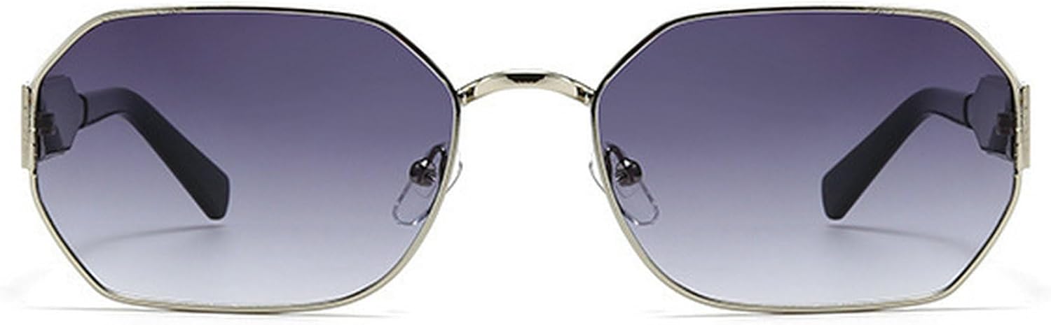 

Модные квадратные винтажные солнцезащитные очки для женщин и мужчин, дизайнерские ретро-очки из металла прямоугольной формы, популярные коричневые очки N45 mincl, Gray