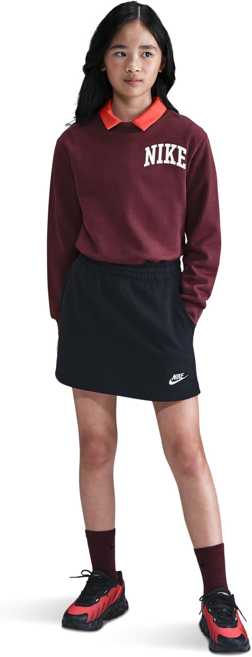 Юбка Nike Kids Sportswear Club French Terry Skirt, черный — фото 4