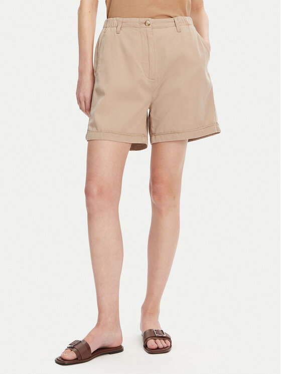 

Шорты из ткани обычного кроя WW0WW44762 Tommy Hilfiger, бежевый