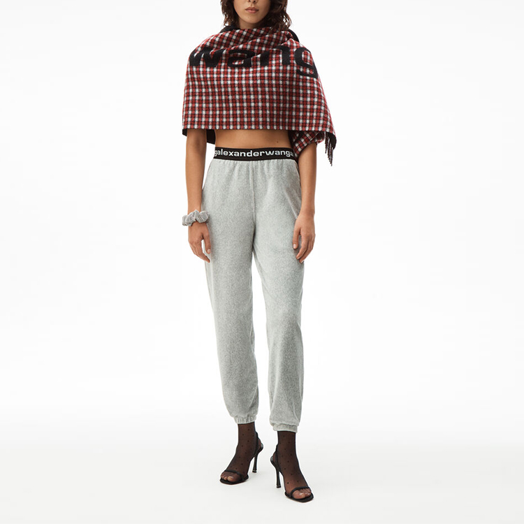 Женские повседневные брюки осень Heather Gray Alexander Wang, серый — фото 4
