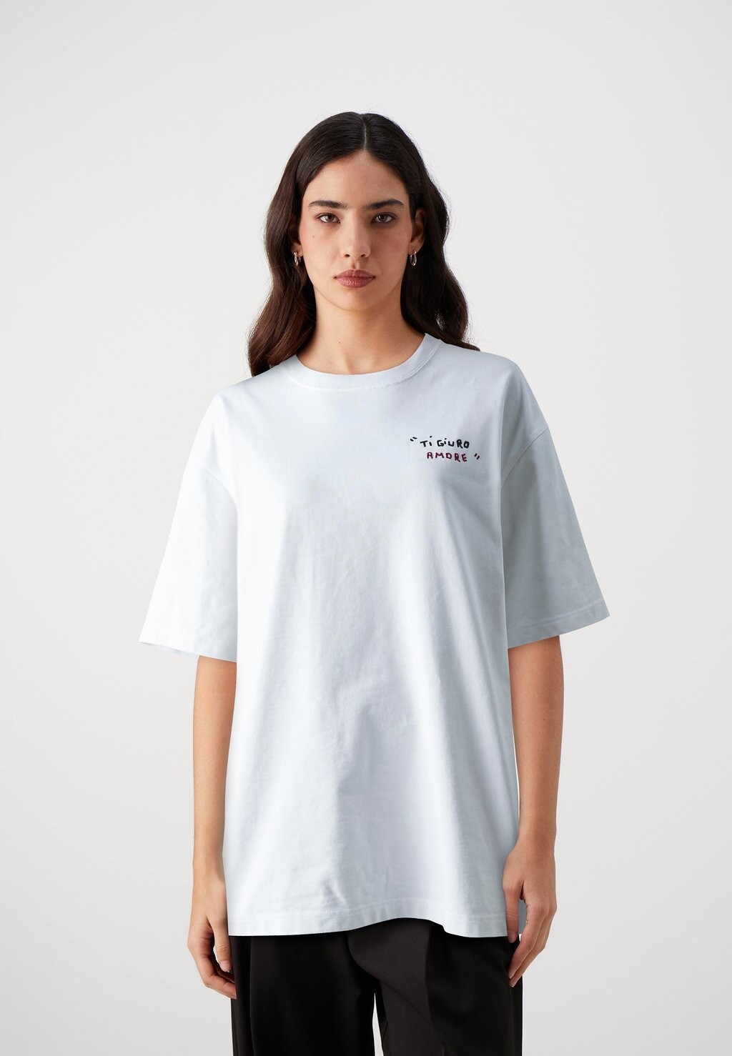 

Футболка с принтом Sagiotto Unisex Samsøe Samsøe, ti giuro белая