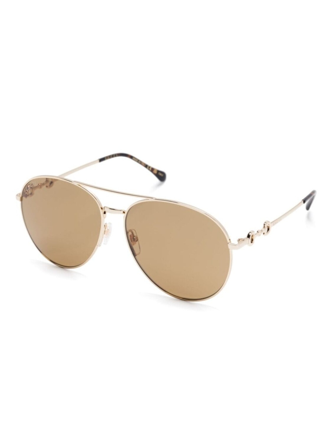 Солнцезащитные очки Gucci Eyewear с отделкой Horsebit, золотой — фото 2