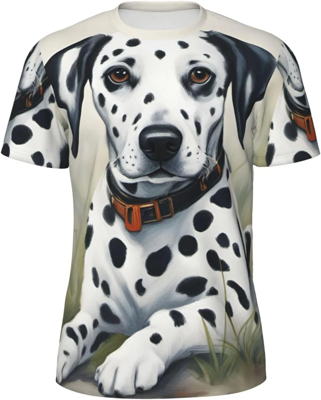 

Футболка мужская летняя с принтом Dalmatian, легкая и дышащая SDFHU
