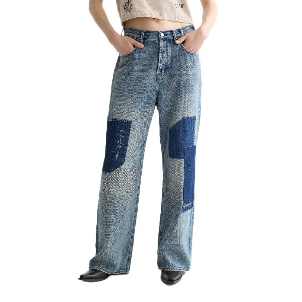 

Брюки Scotch & Soda The Deep свободного кроя с низкой посадкой, синий