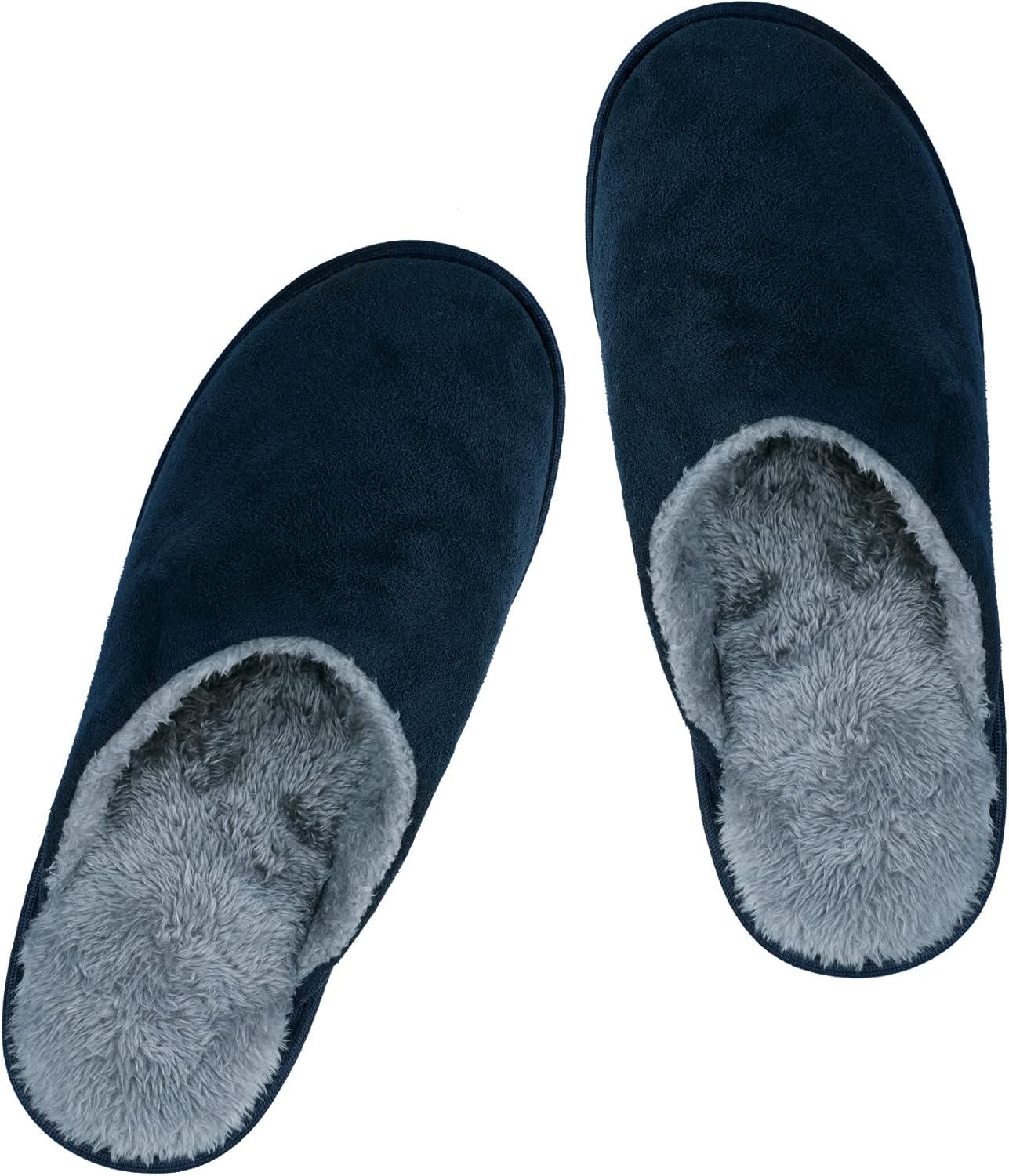 

Женские и мужские тапочки riemot с пенной вставкой для памяти, теплые пушистые домашние тапочки с мягкой подошвой, без меха, удобные, с противоскользящей подошвой для дома и путешествий, синий