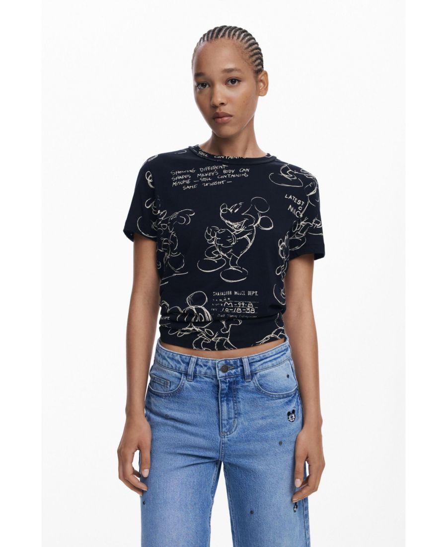 

Женская футболка с изображением Микки Мауса Desigual, Black