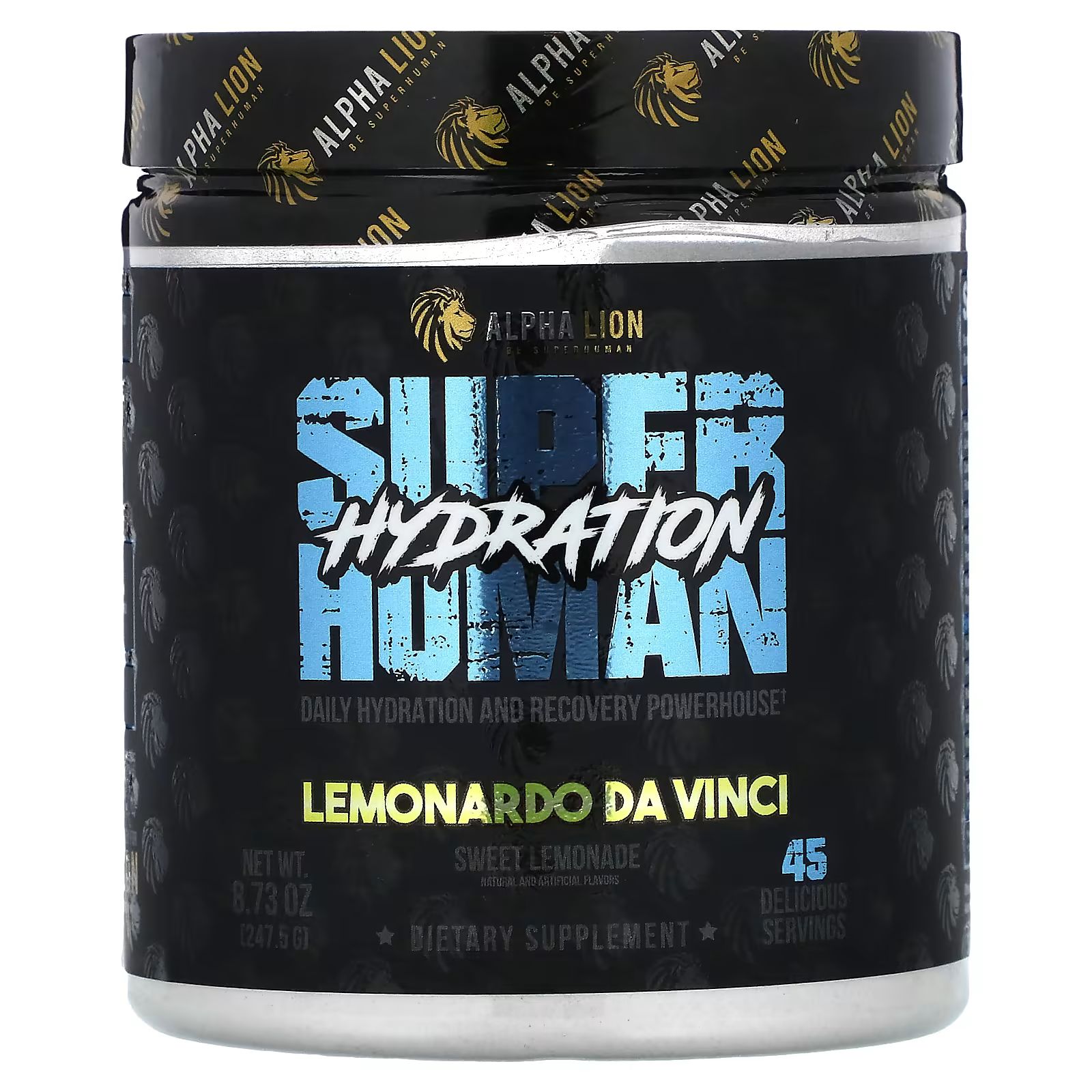 

SuperHuman Hydration, Lemonardo Da Vinci, сладкий лимонад, 8,73 унции (247,5 г) Alpha Lion