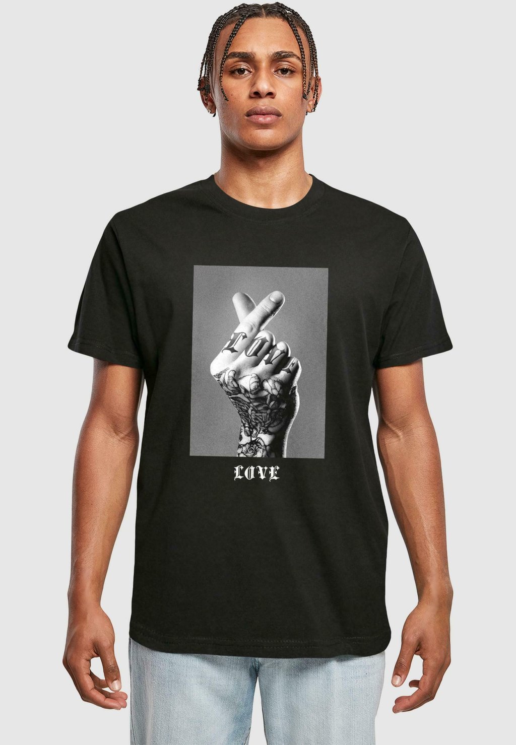 

Футболка с принтом TATTOED LOVE SIGN TEE Mister Tee, черный