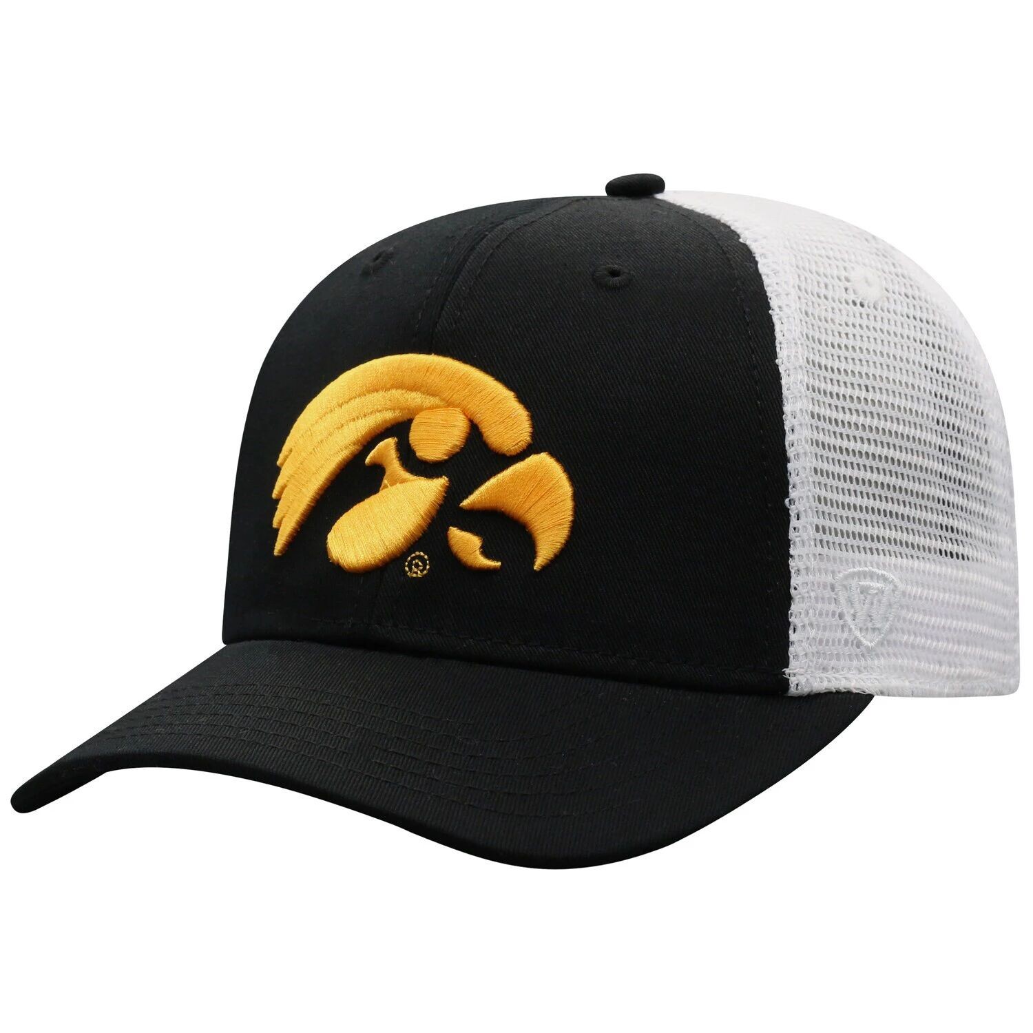 

Мужская черно-белая кепка Top of the World Iowa Hawkeyes Trucker Snapback