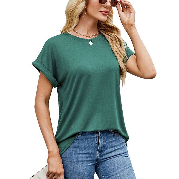 

Женская футболка с коротким рукавом и круглым вырезом Clearflower, Green