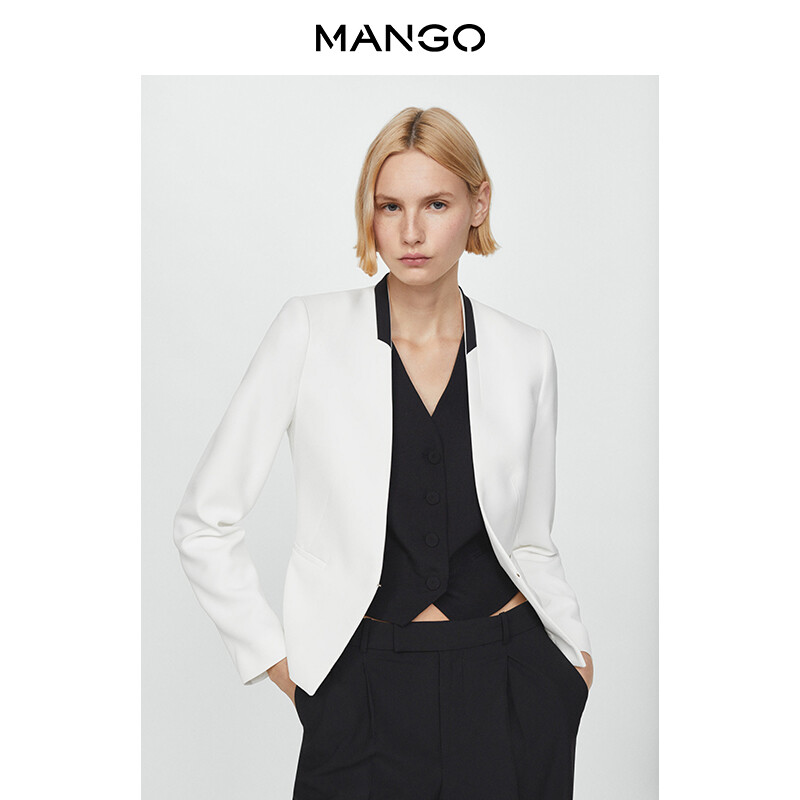 

Женская куртка Mango контрастного цвета, белый