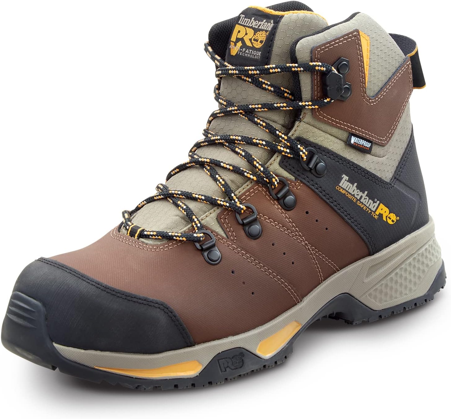 

Мужские водонепроницаемые ботинки Timberland PRO Switchback MaxTRAX с композитным носком, желтый/коричневый