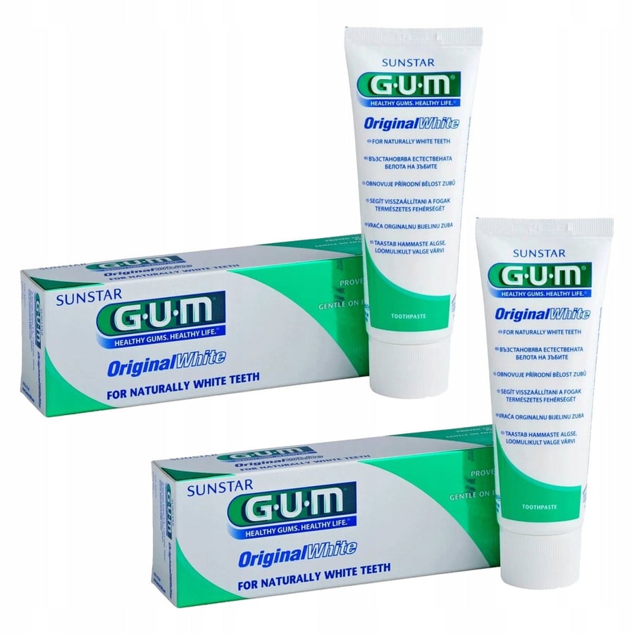 

2x Sunstar Gum Original White зубная паста для обесцвечивания зубов 75 мл
