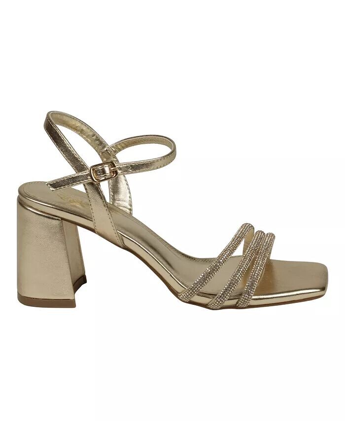 Женские босоножки Tyra на блочном каблуке с украшением GC Shoes, желтый — фото 2