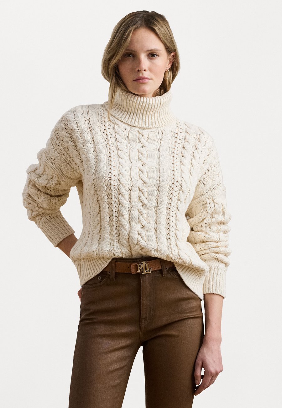 

Джемпер Lauren Ralph Lauren CABLE-KNIT TURTLENECK SWEATER, Mascarpone Cream/Off-White
